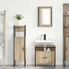 vidaXL Bathroom Furniture Set with Shelf 3 pcs Brown Engineered wood
