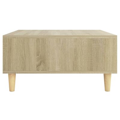 vidaXL Coffee Table White and Sonoma Oak 60x60x30 cm Engineered Wood