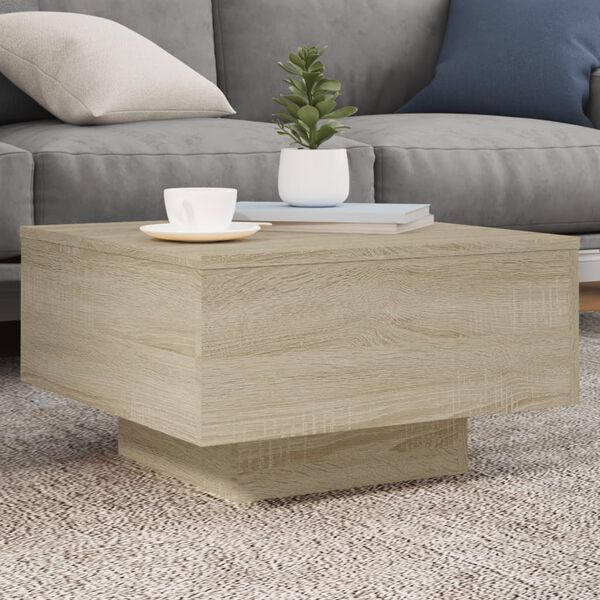 vidaXL Coffee Table Sonoma Oak 55x55x31 cm Engineered Wood