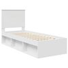 vidaXL Bed Frame with Headboard White 75 x 190 cm Solid Pine Wood