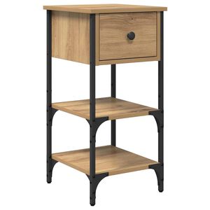 vidaXL Bedside Cabinet Brown 33.5 x 36 x 70 cm Solid Reclaim Wood