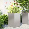 vidaXL Garden Planter 2 pcs Hexagon 46x40x45 cm Stainless Steel