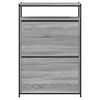 vidaXL Shoe Cabinet Grey Sonoma 75x34x112 Engineered Wood