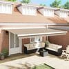 vidaXL Retractable Awning Beige 500 x 300 cm Fabric and Metal