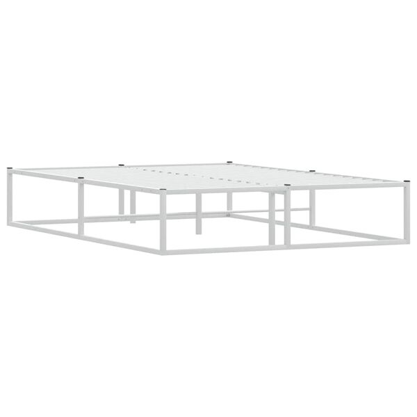vidaXL Bed Frame without Mattress White 140x200 cm Metal