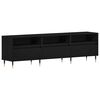 vidaXL TV Cabinet 150 x 30 x 44.5 cm Black Oak Engineered Wood