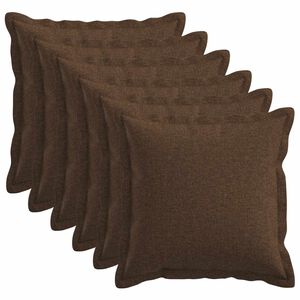 vidaXL Cushion Cover 6 pcs HOUTEN Brown 30 x 30 cm Faux Linen