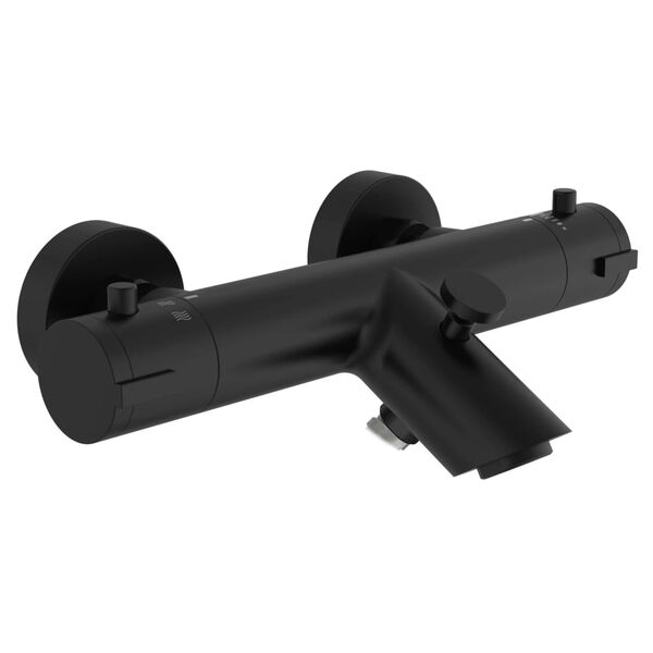 SCH&Uuml;TTE Thermostatic Bath-Shower Mixer Tap LONDON Matte Black