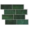 vidaXL Decorative Stickers 10 pcs Dark Green 29 x 21 cm