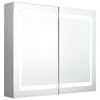 vidaXL Bathroom Mirror Cabinet Concrete Grey 80 x 12 x 68 cm