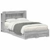 vidaXL Bed Frame with Storage Grey Sonoma 120 x 190 cm Engineered Wood