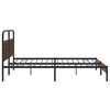 vidaXL Metal Bed Frame without Mattress Brown Oak 183x213 cm