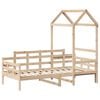 vidaXL Day Bed with Roof without Mattress 90x190 cm Single Solid Wood