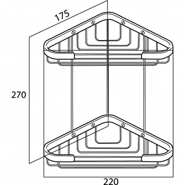 Tiger Corner Shower Caddy Exquisit Silver 489620942