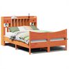 vidaXL Bed Frame without Mattress Wax Brown 150x200 cm King Size Solid Wood Pine