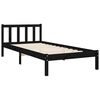 vidaXL Bed Frame without Mattress Black 100x200 cm Solid Wood Pine