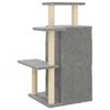 vidaXL Cat Tree with Sisal Scratching Posts Light Grey 97 cm