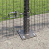 vidaXL Fence Post Grey 25 x 0.4 m (19 x 19 mm mesh) Steel and PVC