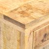 vidaXL Bed Cabinet 40x30x50 cm Solid Mango Wood and Natural Cane