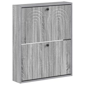 vidaXL Wall-Mounted Shoe Cabinet ALKMAAR 71 x 17 x 86 cm Grey Sonoma