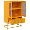 vidaXL Highboard Mustard Yellow 68x39x111.5 cm Steel