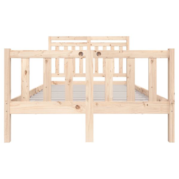vidaXL Bed Frame without Mattress Solid Wood 120x200 cm (810077+814084)