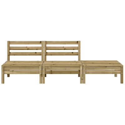 vidaXL Garden Sofa 3-Seater Impregnated Wood Pine