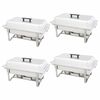 vidaXL 4 Piece Chafing Dish Set Stainless Steel