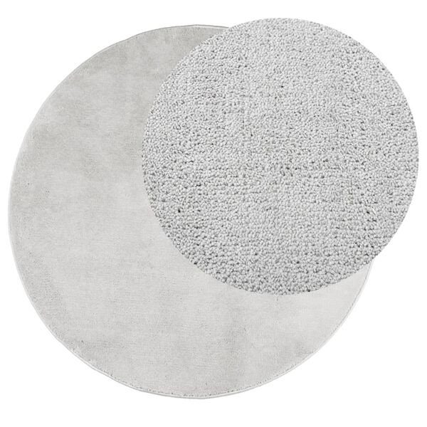 vidaXL Rug OVIEDO Short Pile Grey &Oslash; 280 cm