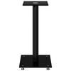 vidaXL Speaker Stands 2 pcs Black Tempered Glass 1 Pillar Design