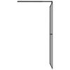 vidaXL Walk-in Shower Wall with Shelf Black 80x195cm ESG Glass&Aluminium