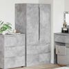 vidaXL Cabinet Manual Concrete Grey 79.5 x 49 x 156 cm Engineered Wood