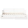 vidaXL Daybed with Trundle and Drawers without Mattress White 90x200 cm