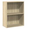vidaXL Bookcase Sonoma Oak 60x30x76,5 cm Engineered Wood