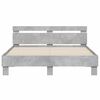 vidaXL Bed Frame with LED without Mattress Concrete Grey 140x200 cm