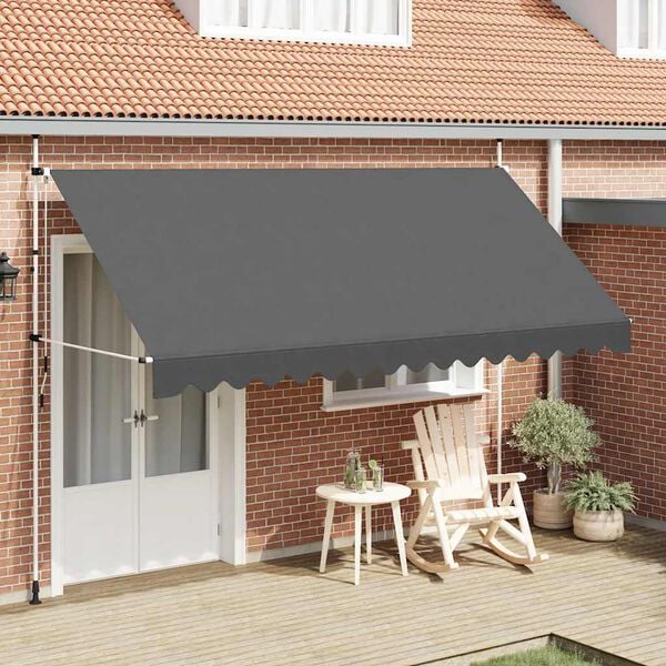 vidaXL Manual Retractable Awning 400 cm Anthracite