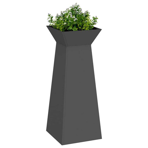 vidaXL Pillar Planter Black 40 x 40 x 100 cm