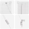 vidaXL Venetian Blind Manual Adjustable White 213 x 40 cm PVC
