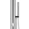 vidaXL Garden Shower with Brown Base 230 cm Stainless Steel