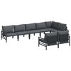 vidaXL Garden Sofa Set 8 pcs Black Steel