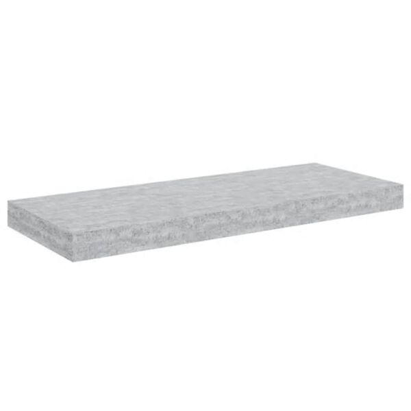 vidaXL Floating Wall Shelf Concrete Grey 60x23.5x3.8 cm MDF