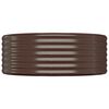 vidaXL Garden Raised Bed Galvanised Steel 544x100x36 cm Brown