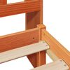 vidaXL Bookcase Bed without Mattress Wax Brown 160x200cm Solid Wood Pine