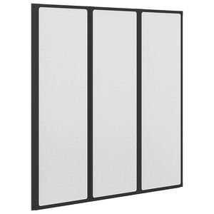 vidaXL Shower Screen Folding Black 132 x 2 x 140 cm Aluminium
