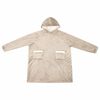 vidaXL Blanket Hoodie Beige L Fleece and Flannel