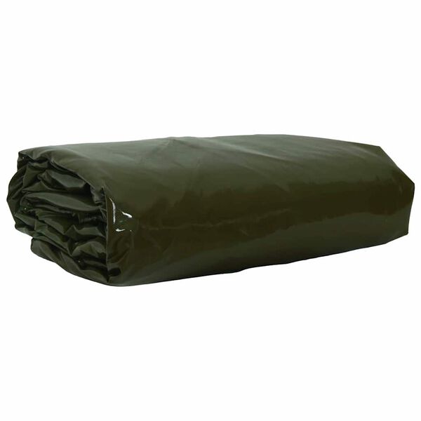 vidaXL Tarpaulin 650g / m&sup2; Olive Green 4 x 6 m Canvas with PVC Coating
