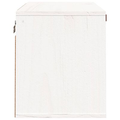 vidaXL Wall Cabinet White 60x30x35 cm Solid Wood Pine