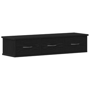 vidaXL Wall Cabinet Black Oak 88x26x18,5 cm Engineered Wood