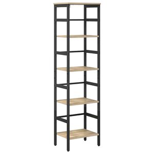 vidaXL Bookshelf 4-Tier 40 x 29.5 x 149 cm Engineered Wood Sonoma Oak