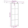 vidaXL Sliding Door with Hardware Set Black 76x205 cm ESG Glass